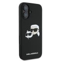 Karl Lagerfeld KLHMP16MSKCHPPLK iPhone16 Plus 6.7" czarny/black hardcase Silicone Double Heads Print MagSafe