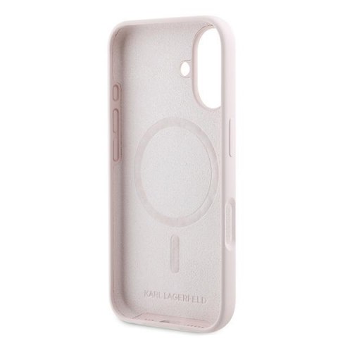 Karl Lagerfeld KLHMP16MSKCHPPLP iPhone16 Plus 6.7" różowy/pink hardcase Silicone Double Heads Print MagSafe
