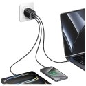 Ładowarka sieciowa USAMS JC Series CC266 65W GaN Fast Charger 2xUSB-C 1xUSB-A biały