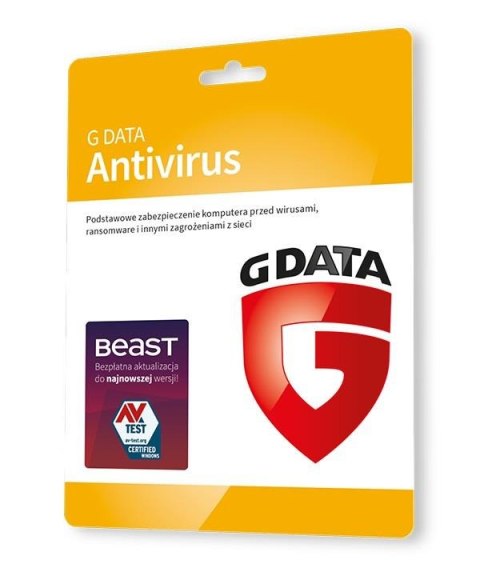 Oprogramowanie G DATA Antivirus 1PC 2lata karta-klucz