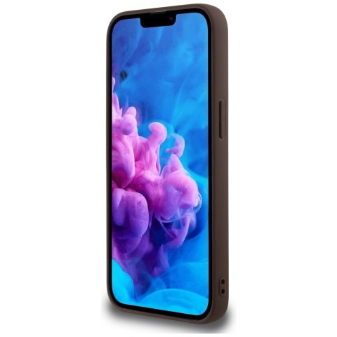 Etui Guess 4G Ring Classic Logo MagSafe do iPhone 16e brązowy