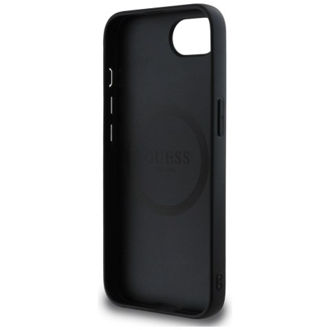 Etui Guess 4G Script Logo MagSafe do iPhone 16e czarny