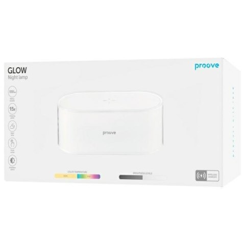 Proove Lampka nocna Glow LED RGB 1200mAh 5W z ład. indukcyjną 15W biały/white