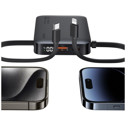 Powerbank USAMS XR Series CD228 10000mAh 20W + kabel USB-C/Lightning czarny