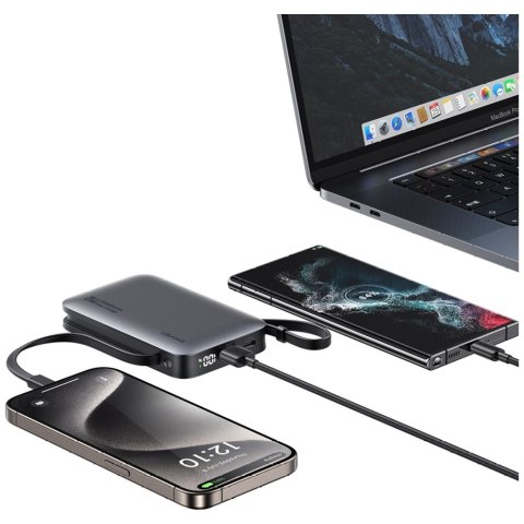 Powerbank USAMS XR Series CD228 10000mAh 20W + kabel USB-C/Lightning czarny