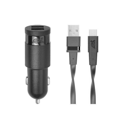 Rivacase Ładowarka Samochodowa + USB-C 3,4A / 2xUSB czarna