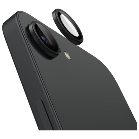 Osłona aparatu Spigen Optik Pro Glas.TR "EZ FIT" Camera Protector 2szt do iPhone 16e czarny