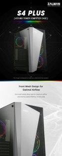 Obudowa S4 Plus ATX Mid Tower PC Case RGB Fan