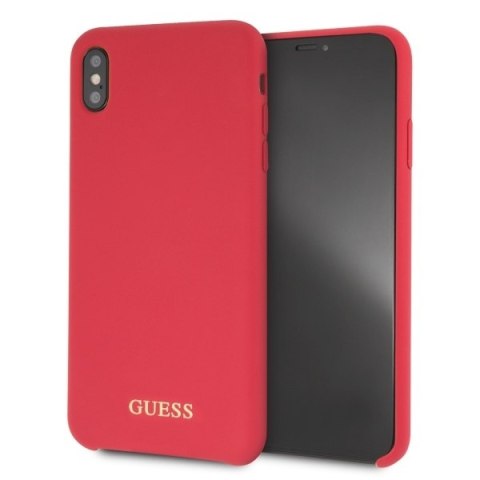 Guess GUHCI65LSGLRE iPhone Xs Max red/czerwony hard case Silicone