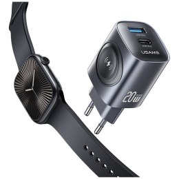 Ładowarka sieciowa USAMS CC293 T67 20W iWatch 1xUSB-C 1xUSB-A tarnish