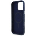 Etui Guess Denim Triangle Logo MagSafe do iPhone 16 Pro niebieski
