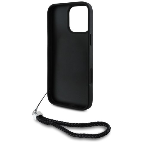 Etui Karl Lagerfeld Quilted Initial Logo & Chain Strap do iPhone 16 Pro czarny