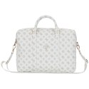 Torba Guess 4G Peony Front Pocket Zipper Triangle Logo 16" biały