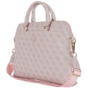 Torba Guess 4G Zipper Pocket Triangle Logo 15" różowy