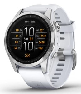 Zegarek sportowy Garmin Epix PRO (Gen 2) AMOLED 42mm SS Whitestone/Srebrny