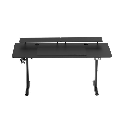 Biurko, elektycznie regulowany, 160X70 cm, 72-117 cm, HIGHLANDER XXL BLACK, czarny, ULTRADESK