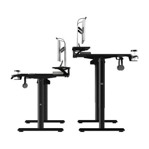 Biurko, elektycznie regulowany, 160X70 cm, 72-117 cm, HIGHLANDER XXL BLACK, czarny, ULTRADESK
