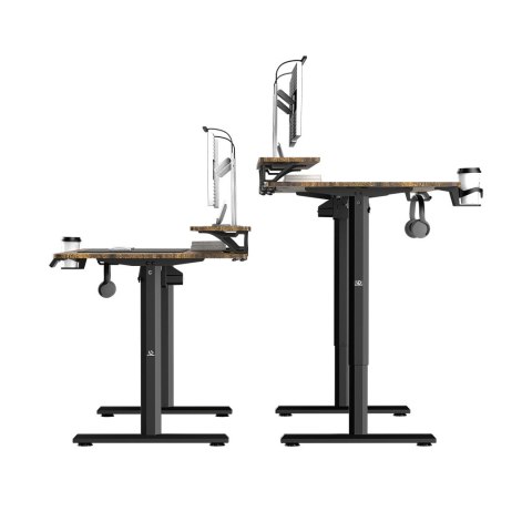 Biurko, elektycznie regulowany, 160X70 cm, 72-117 cm, HIGHLANDER XXL BROWN, brązowy, ULTRADESK