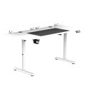 Biurko, elektycznie regulowany, 160X70 cm, 72-117 cm, HIGHLANDER XXL WHITE, biały, ULTRADESK