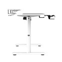 Biurko, elektycznie regulowany, 160X70 cm, 72-117 cm, HIGHLANDER XXL WHITE, biały, ULTRADESK