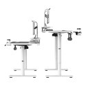 Biurko, elektycznie regulowany, 160X70 cm, 72-117 cm, HIGHLANDER XXL WHITE, biały, ULTRADESK
