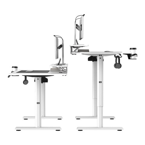 Biurko, elektycznie regulowany, 160X70 cm, 72-117 cm, HIGHLANDER XXL WHITE, biały, ULTRADESK