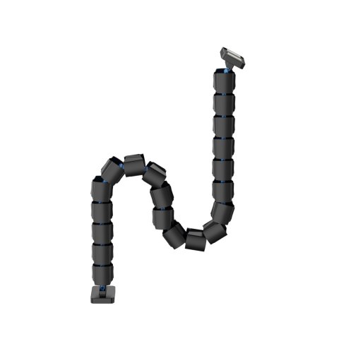 Organizer kabli, Gęsia szyja z magnetycznym mocowaniem, czarno-niebieski, 1285mm, do stołów z regulacją wysokości, Powerton