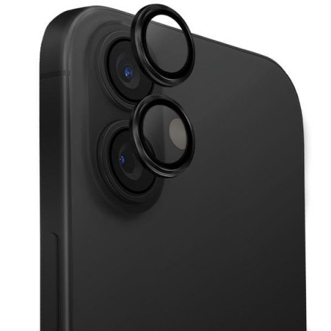 UNIQ Optix Aluminium Camera LensProtector iPhone 16 6.1" / 16 Plus 6.7" midnight black szkło na obiektyw aparatu z aplikatorem