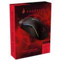 Mysz przewodowa, Surefire Hawk Claw Gaming, czarna, optyczna, 6400DPI