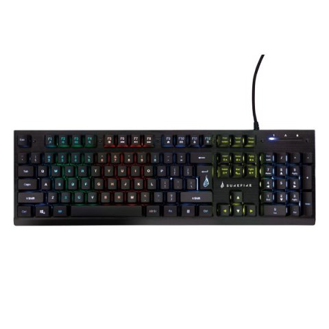 Surefire KingPin X2, klawiatura multimedialna, RGB, metalowa US, do gry, przewodowa (USB), czarna, mechaniczna