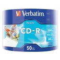 Verbatim CD-R, 43794, Inkjet Printable, 50-pack, 700MB, 50x, 80min., 12cm, wrap, do archiwizacji danych