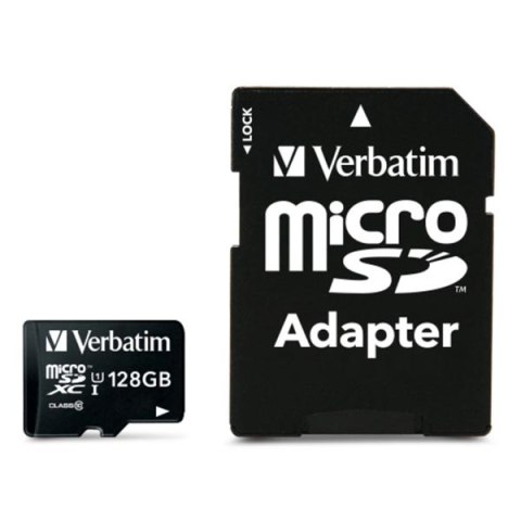 Verbatim Karta pamięci Micro Secure Digital Card Premium, 128GB, micro SDXC, 44085, UHS-I U1 (Class 10), z adapterm