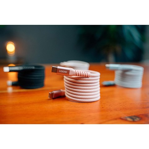 Verbatim USB kabel USB C (M) - USB C (M), 100W, 1.2m, magnetyczny, różowy, box, 31857