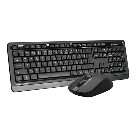 A4Tech FG1012, Zestaw klawiatur z myszą optyczną bezprzewodową, AA, CZ, klasyczna, 2.4 [Ghz], bezprzewodowa, czarna