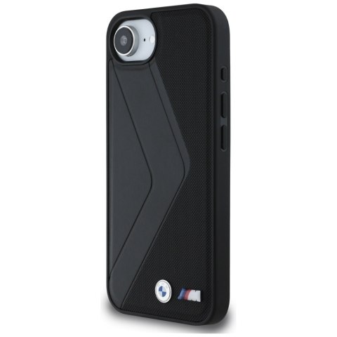 Etui BMW Oversized Stripes MagSafe do iPhone 16e czarny