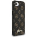Etui Guess Peony Script Logo MagSafe do iPhone 16e czarny