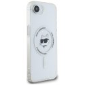 Etui Karl Lagerfeld IML Metal Choupette Head MagSafe do iPhone 16e biały