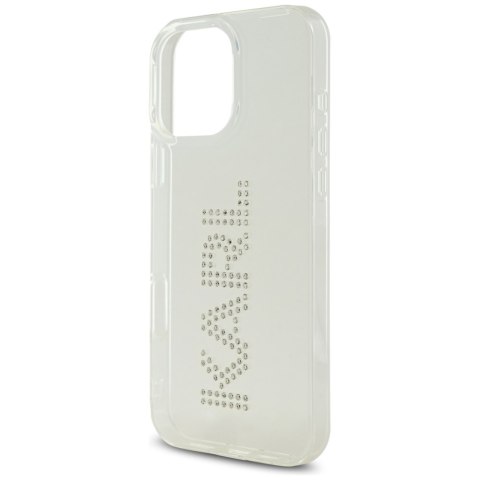 Etui Karl Lagerfeld IML Rhinestones Logo do iPhone 16 Pro przezroczysty