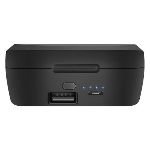 Defender Twins 639, słuchawki z mikrofonem, bez regulacji głośności na przewodzie, czarna, douszne, BT 5.0, TWS, etui z ładowark