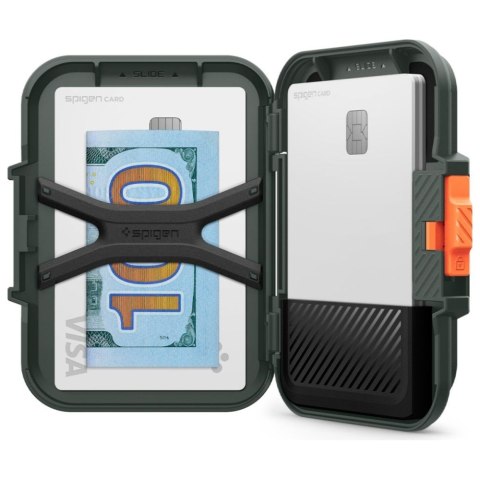 Magnetyczny portfel Spigen Lock Fit MagSafe zielony