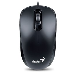 Mysz przewodowa, Genius DX-110, czarna, optyczna, 1200DPI, USB-C