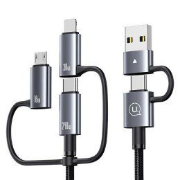 USAMS Kabel 6w1 Fast charging 240W 1,2m Data Cable Digital dispay Aluminium Alloy Seria Sufeng (SJ737)