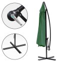 Parasol ogrodowy duży na wysięgniku składany 3 m 6 żeber zielony MultiGarden