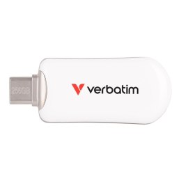 Pendrive Verbatim Plectra 256GB USB-C 3.0 White