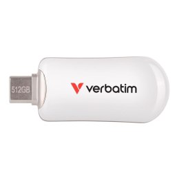 Pendrive Verbatim Plectra 512GB USB-C 3.0 White