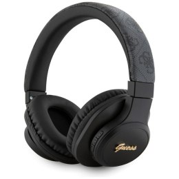 Słuchawki nauszne Guess Bluetooth 4G Leather Tone On Tone Script czarny