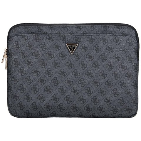 Torba Guess Sleeve 14" 4G Zipper Pocket Triangle Logo czarny