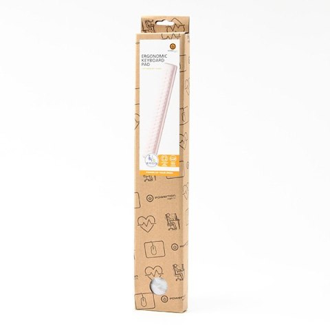 Podkładka pod klawiaturę Powerton Ergoline Pastel Edition, ergonomiczna, szara, piana, Powerton, 43x7 cm