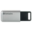 Verbatim USB flash disk, USB 3.0, 64GB, Secure Pro, srebrny, 98666, USB A, szyfrowanie AES 256-bit, wysuwane złącze