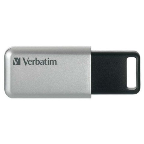 Verbatim USB flash disk, USB 3.0, 64GB, Secure Pro, srebrny, 98666, USB A, szyfrowanie AES 256-bit, wysuwane złącze